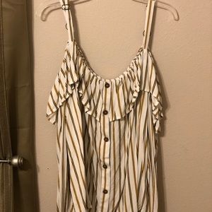 Maurice’s Striped Cold Shoulder Top